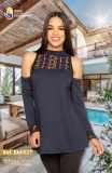 BLUSA LARGA BLESS ME REF  BM1627 AZUL