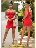 VESTIDO PITBULL VR2420 ROJO