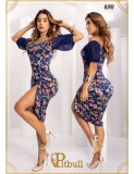 VESTIDO PITBULL  REF. VL2412 AZUL