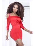 VESTIDO PITBULL VR2416 ROJO