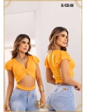 BLUSA PITBULL REF BL4316 AMARILLA