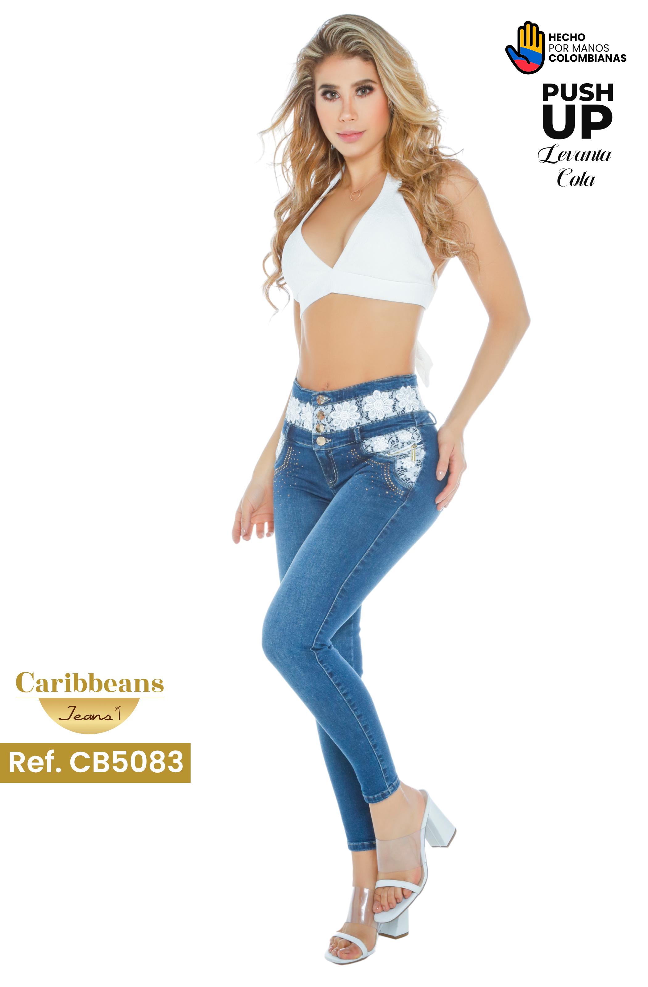 JEANS LEVANTACOLA CARIBBEANS REFCB5083