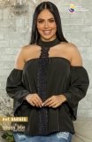 BLUSA LARGA BLESS ME REF BM1615 NEGRO