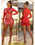 VESTIDO PITBULL VR2404 ROJO