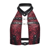 CHALECO STEAMPUNK DE CUERO SINT�TICO JACQUARD N20157