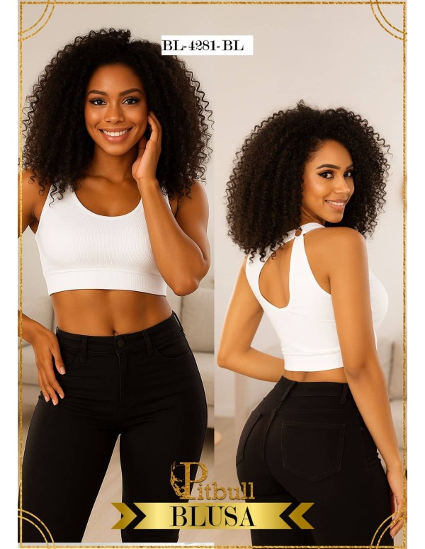 BLUSA PITBULL RFE BL4281 BLANCA