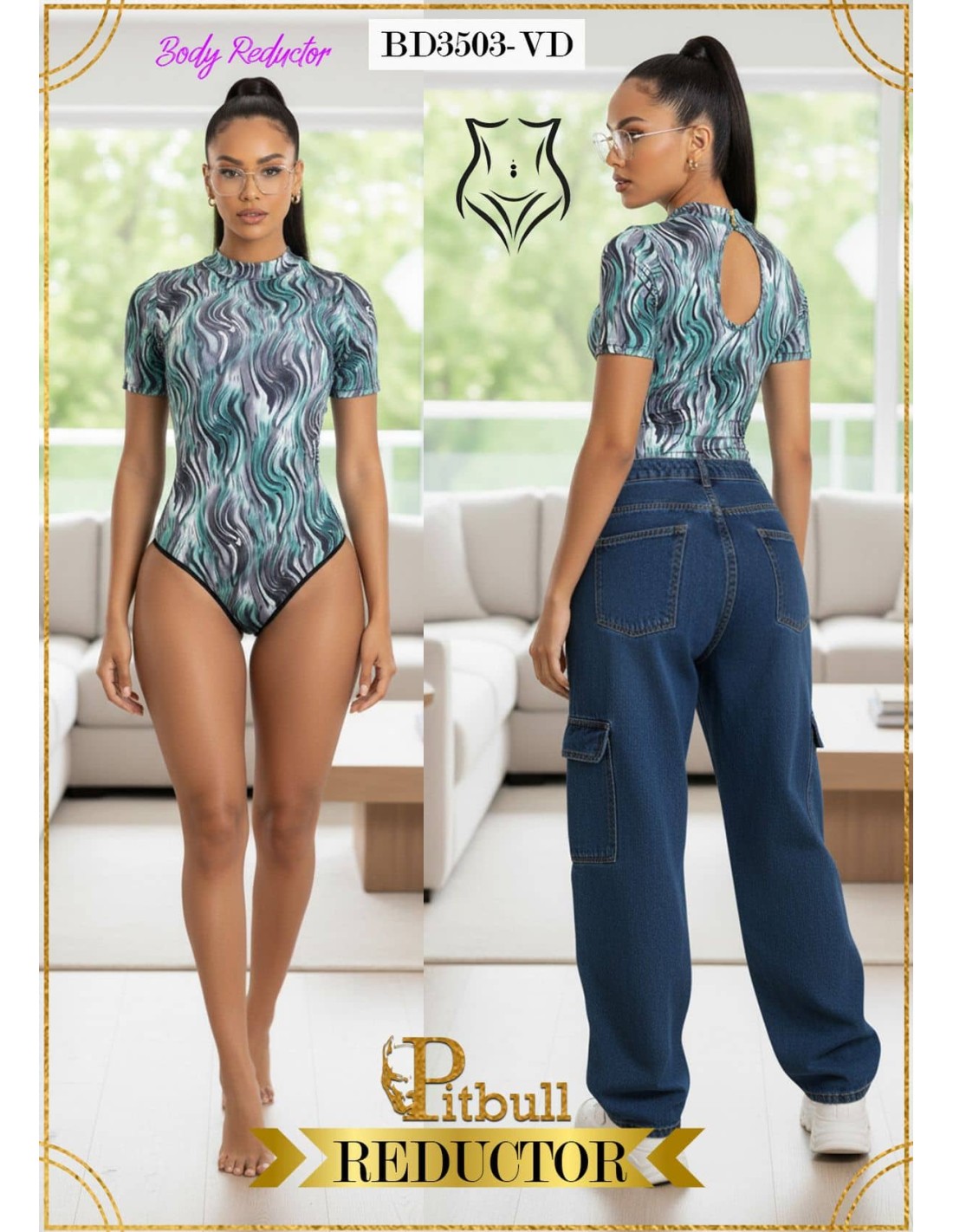 BODY REDUCTOR PITBULL  BD3503 FUCSIA