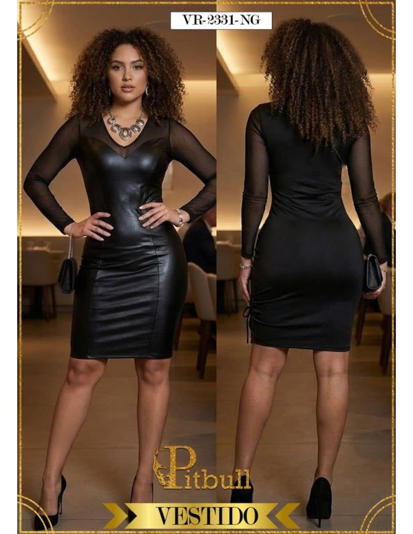 VESTIDO PITBULL  VR2331 NEGRO
